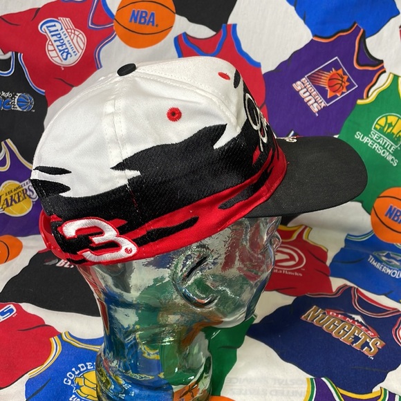Vintage NASCAR Dale Earnhardt Sr Tiger Stripe splash Style SnapBack Hat - Picture 4 of 5